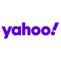 Logo de "yahoo!" en color violeta.